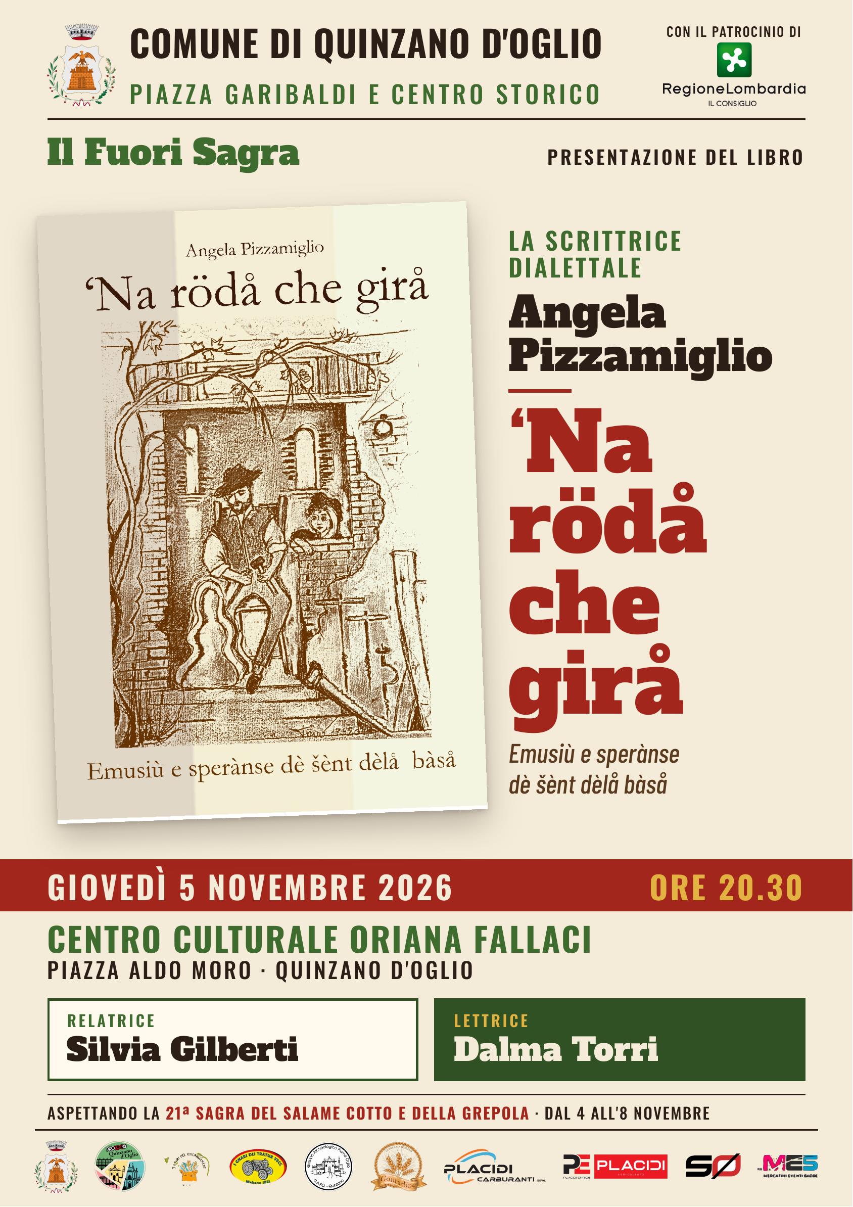 Locandina: Presentazione del libro ‘Na rödå che girå di Angela Pizzamiglio