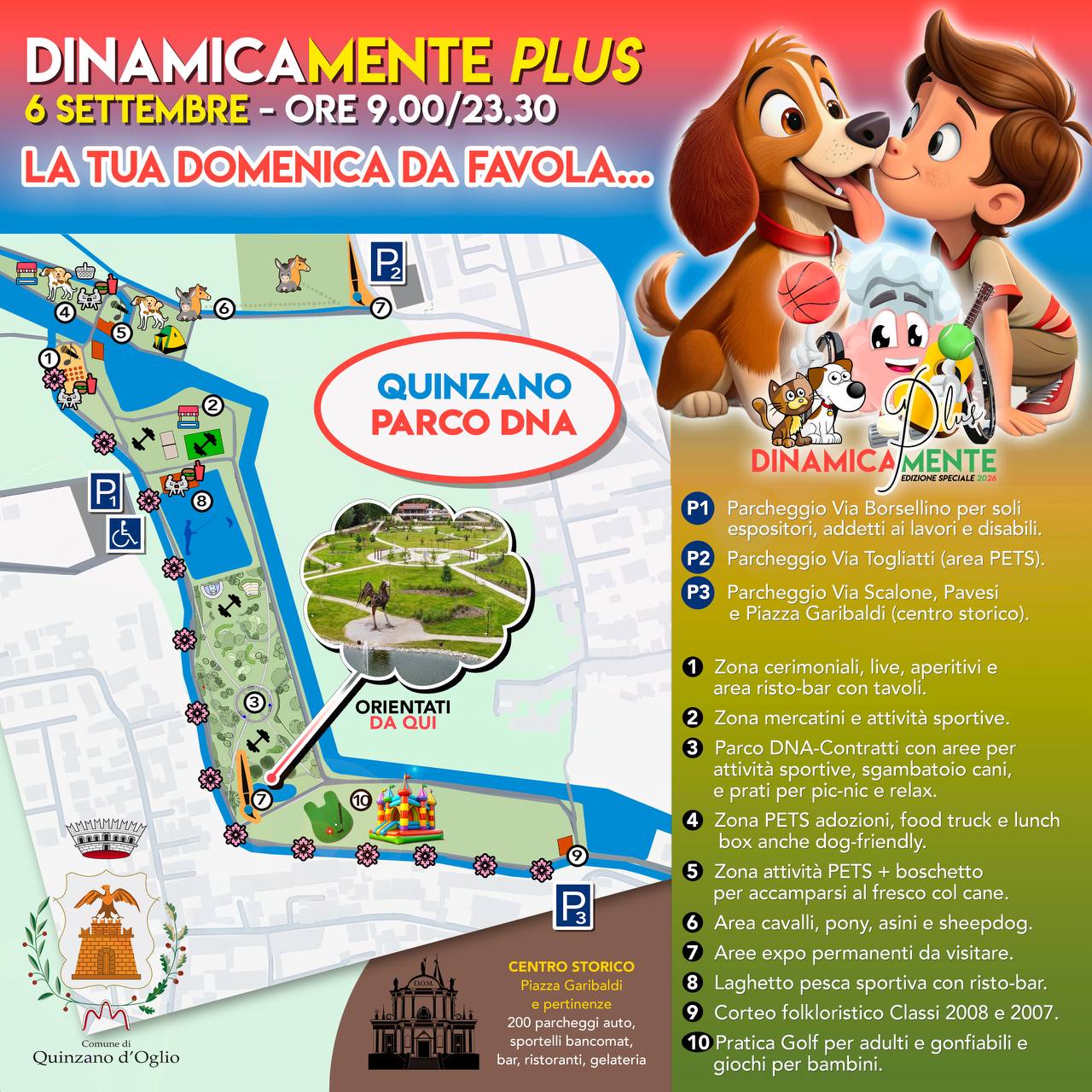 Cartina di DinamicaMente Plus 2026 al Parco DNA di Quinzano d'Oglio